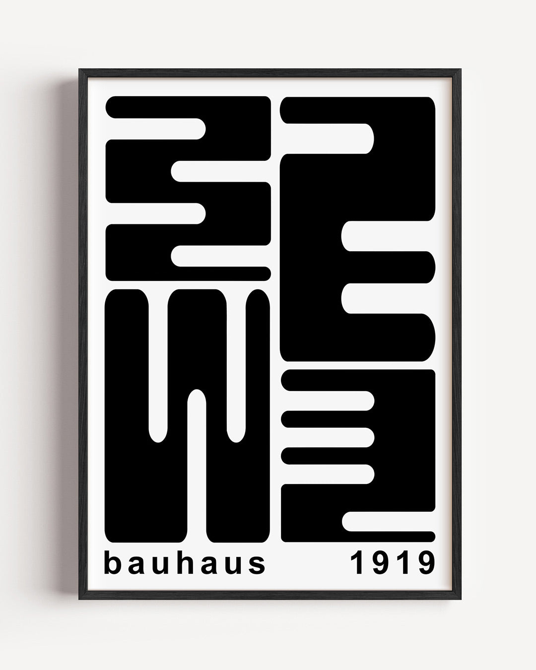 Zwart wit vormen Poster