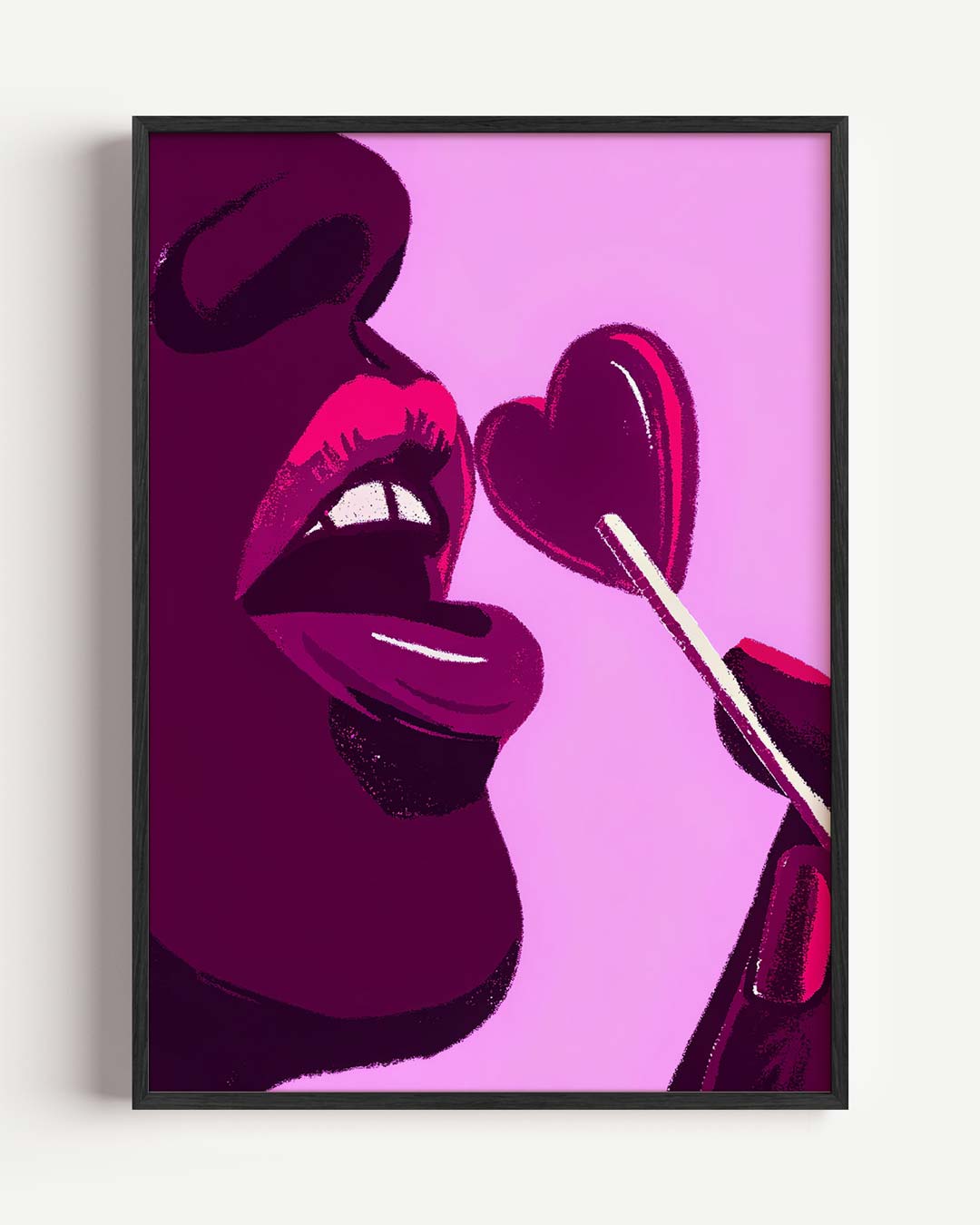 Sensuele Hartvormige Lolly Poster-WallArtistic