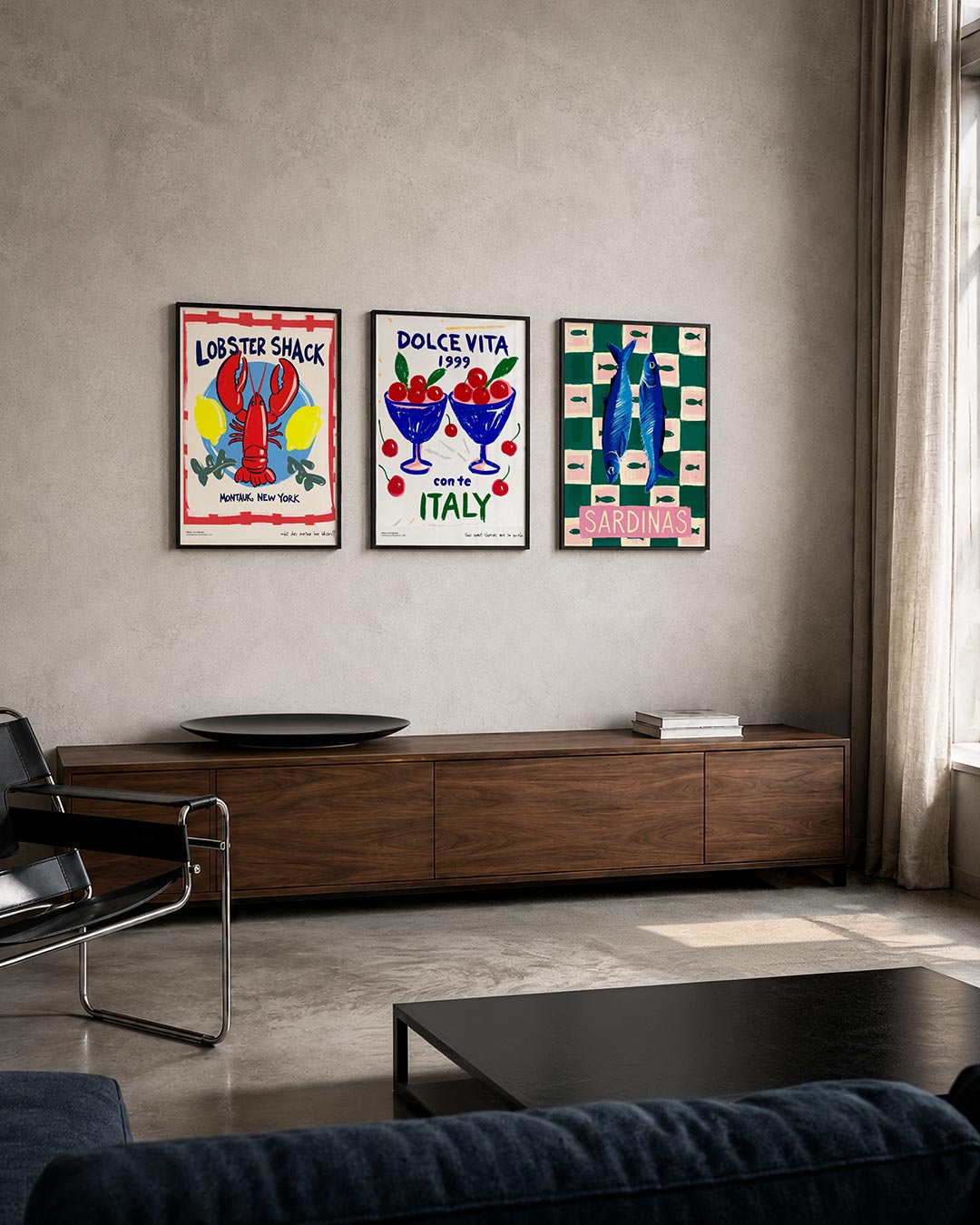 Kleurrijke zeedieren Posterset