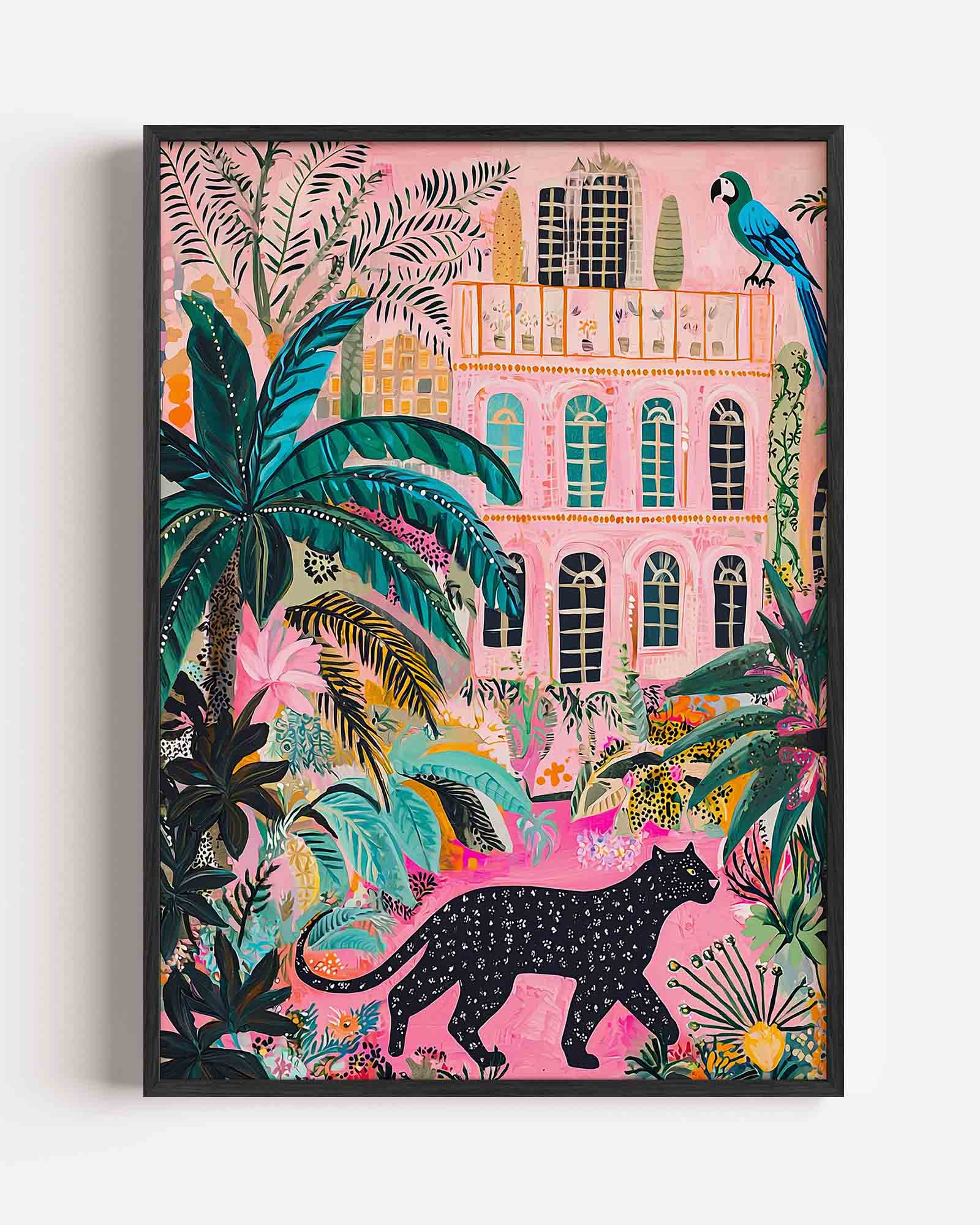 Panter en papegaai Poster
