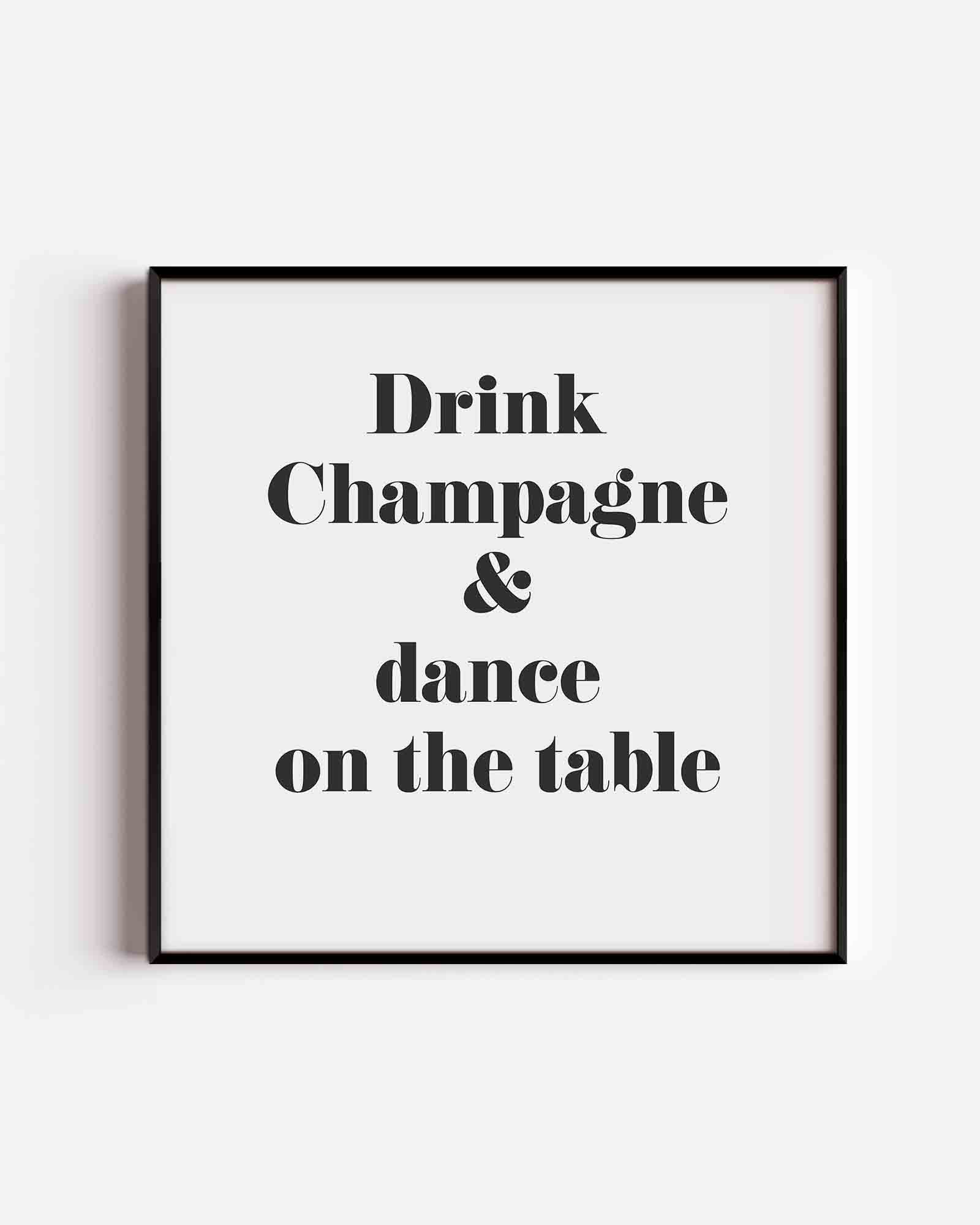 Drink champagne Poster