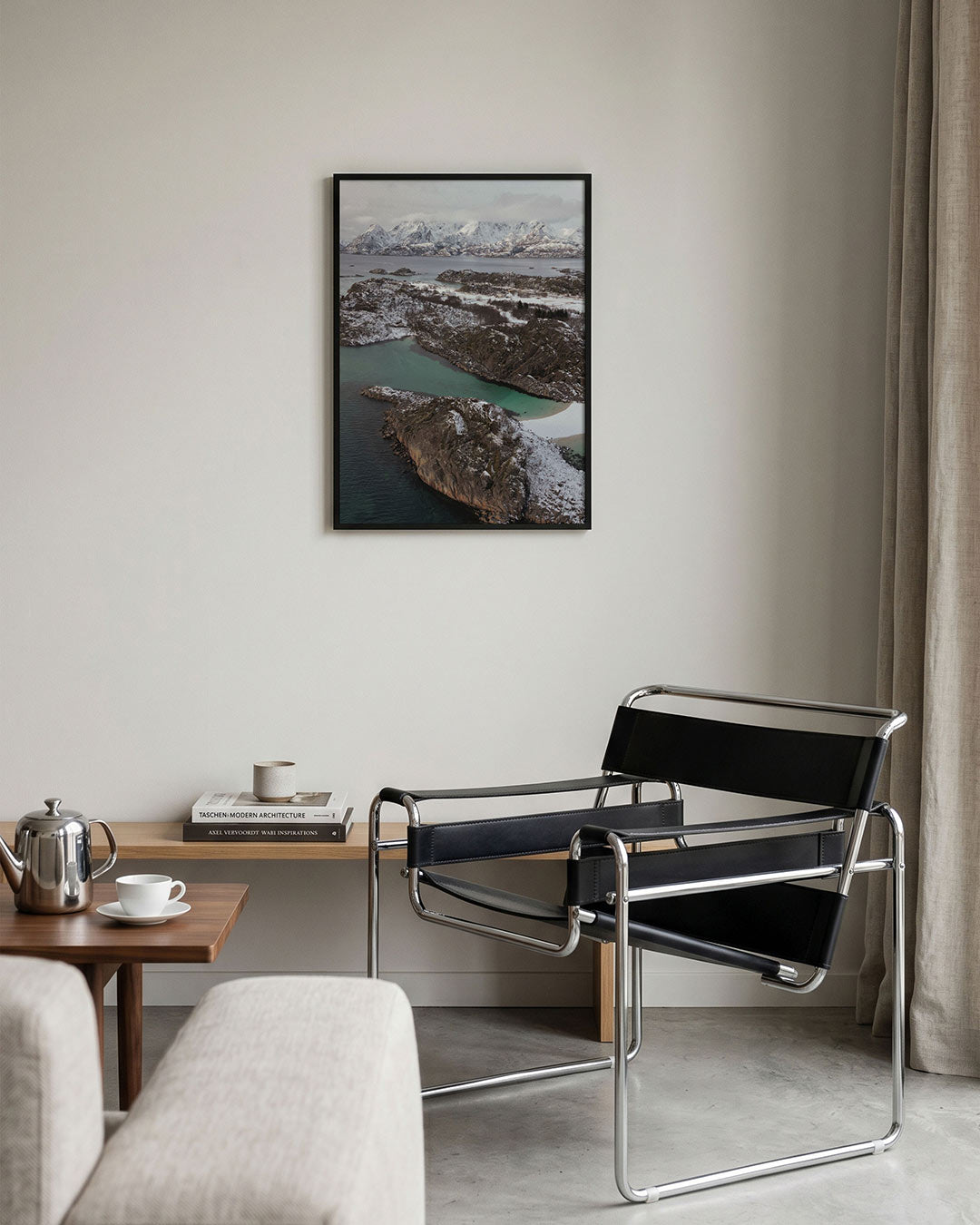 Berglandschap met sneeuw Poster