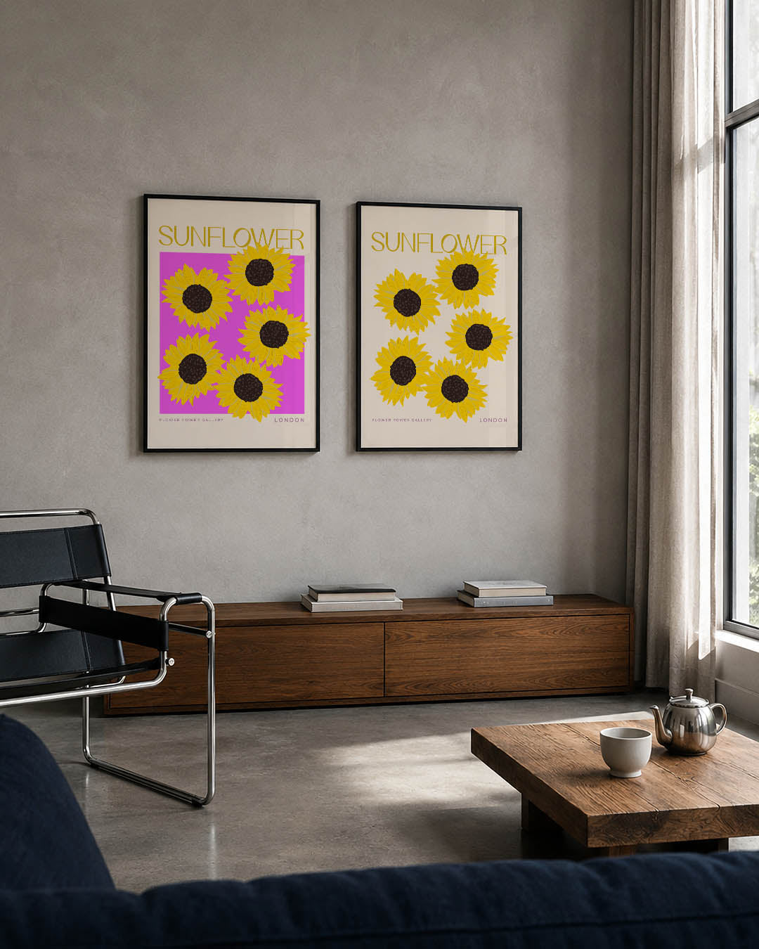 Zonnige bloemexplosie Posterset