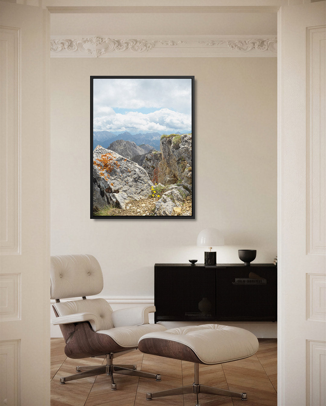 Berglandschap met rotsen Kunstwerk