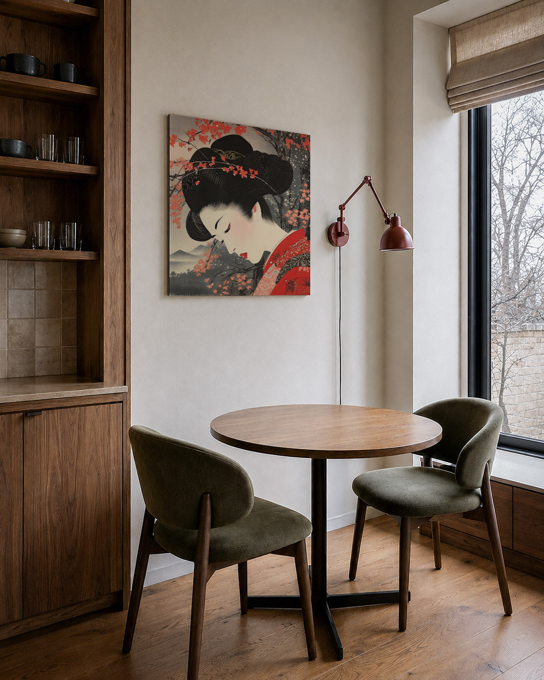 Elegante vrouwelijke portret Kunstwerk