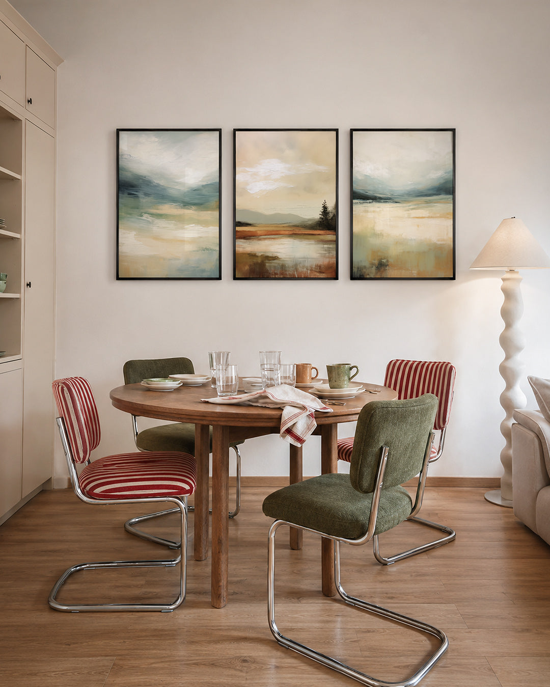 Zachte kleurstromen Posterset
