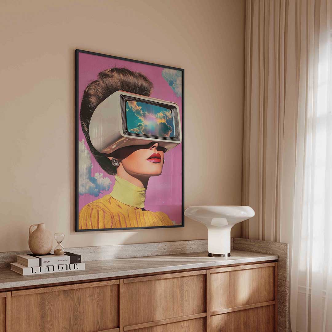 Vrouw met futuristische bril Poster