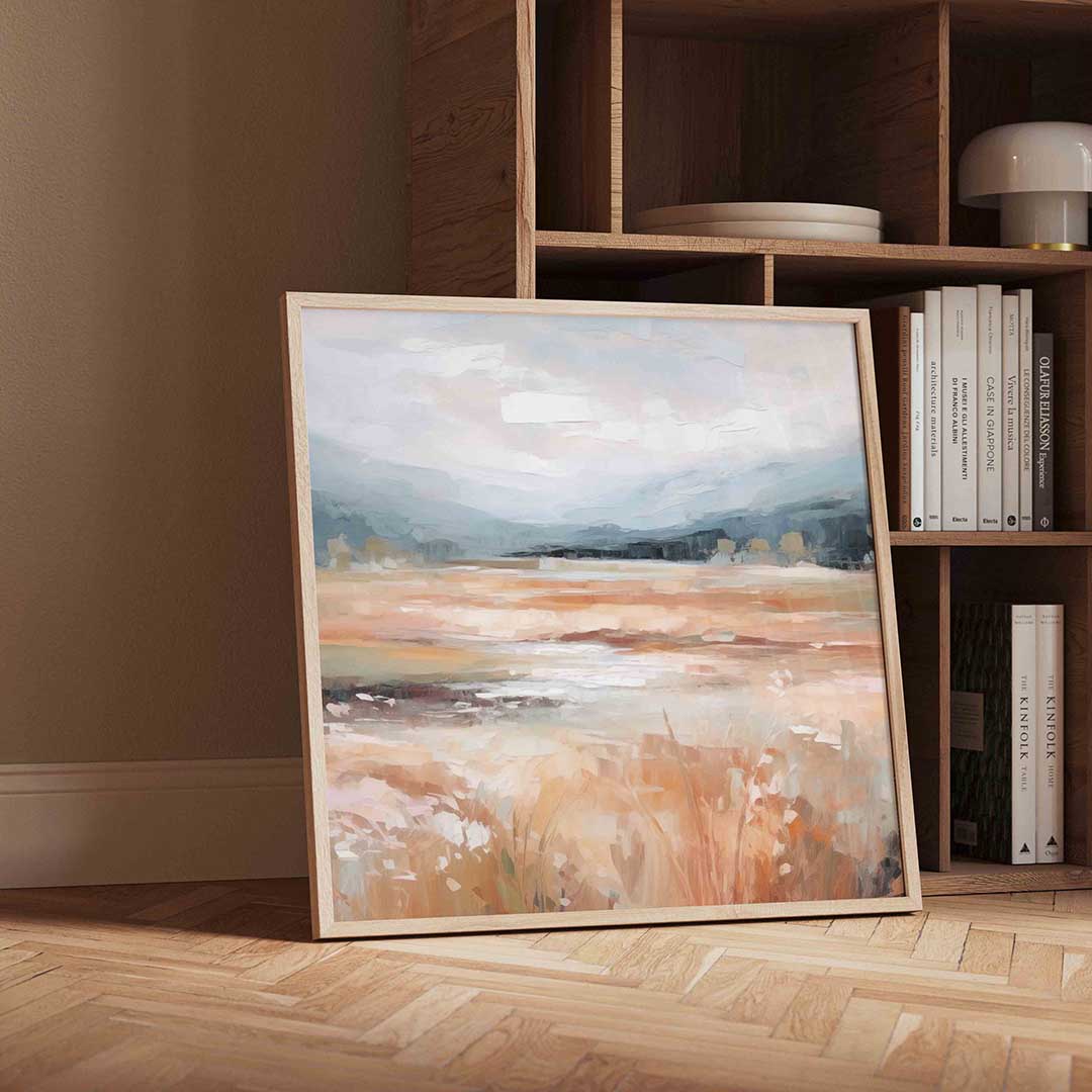 Landschap in zachte tinten Poster