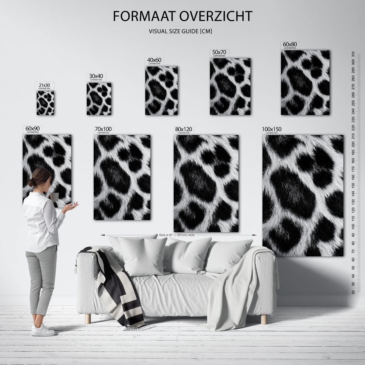 Zwart witte vacht Poster