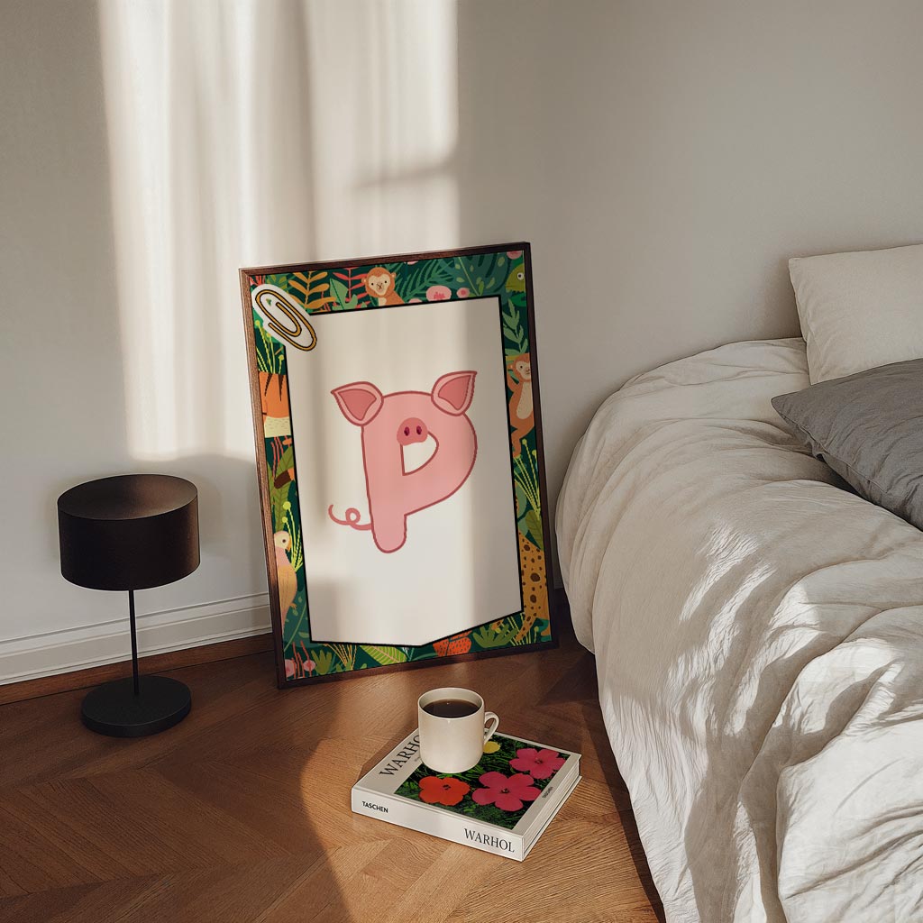 Schattige Dieren Alfabet Poster-WallArtistic