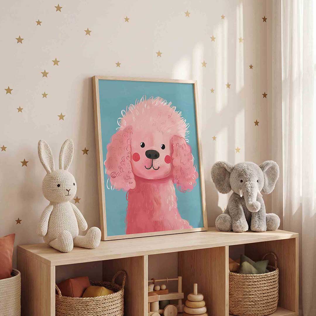 Roze hond Poster