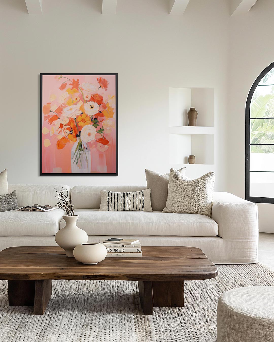 Bloemrijke kleurenexplosie Kunstwerk