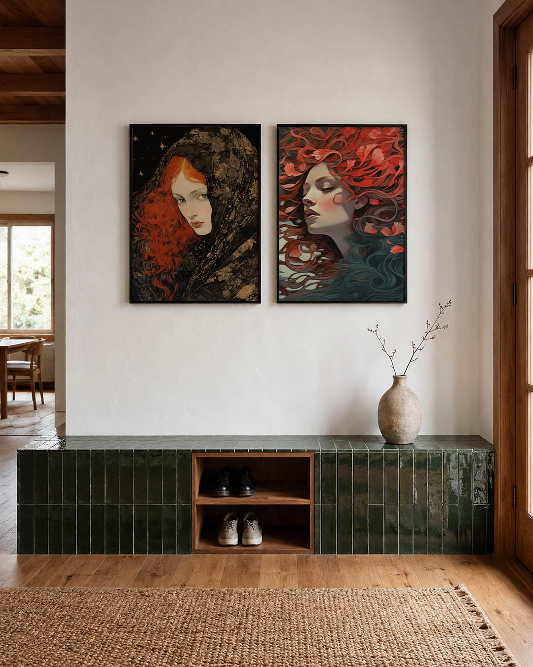 Rode haarpracht Posterset