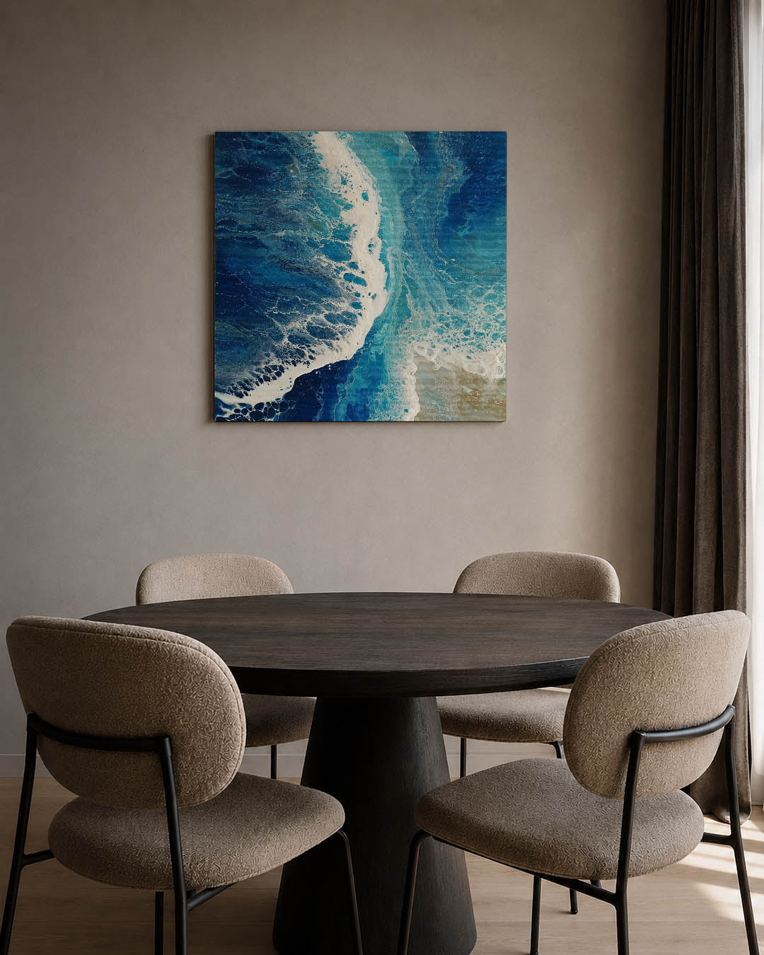 Dynamische oceaan golf Kunstwerk