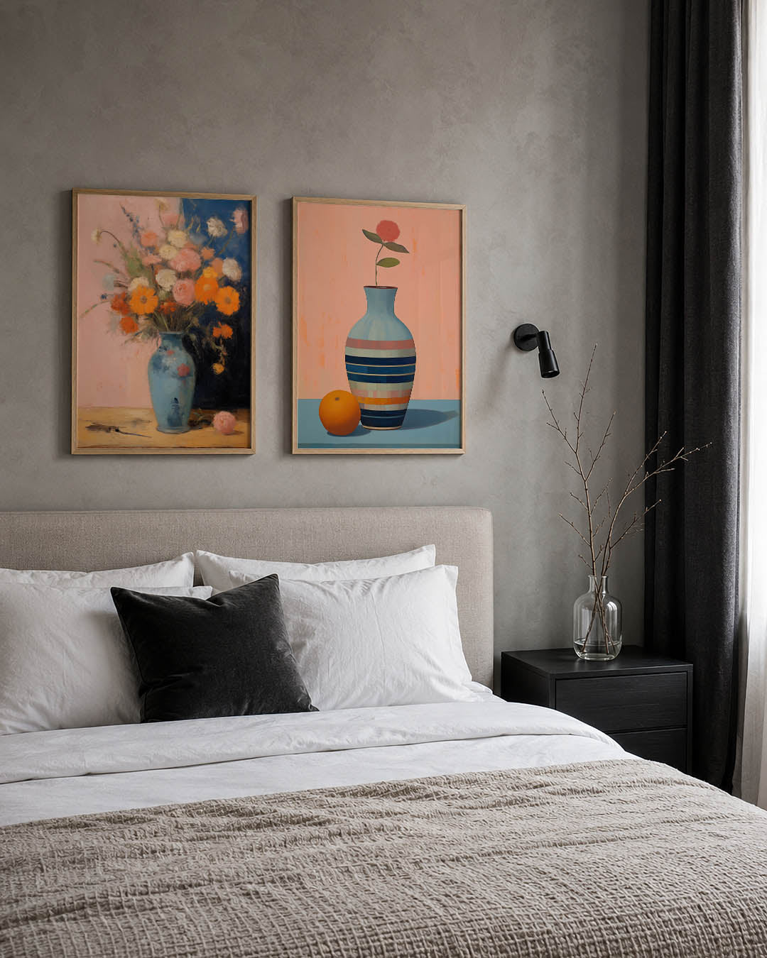 Bloemrijke kleurvlakken Posterset
