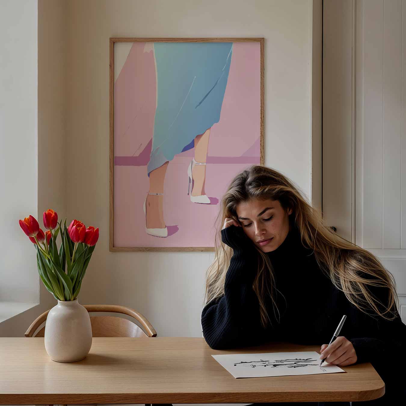 Elegante Stijvolle Schoenen Poster-WallArtistic