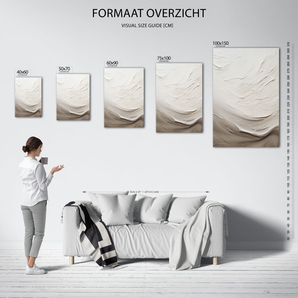 Golvende texturen Kunstwerk