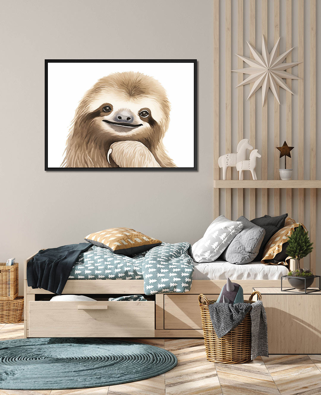 Vrolijke dierenportret Kunstwerk