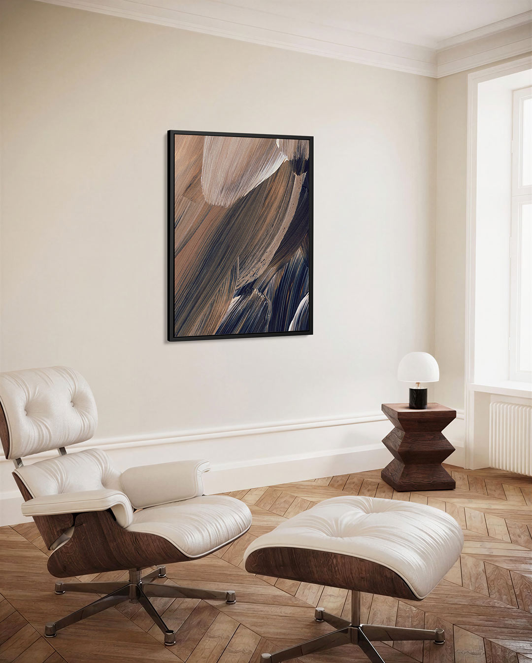 Organische borstelstreken Kunstwerk