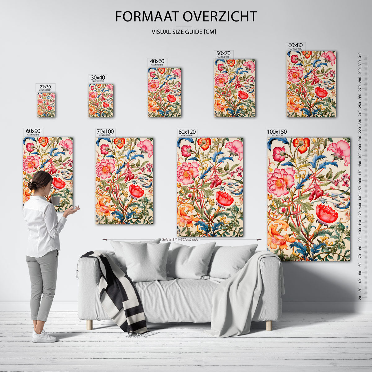 Bloemen en bladeren Poster