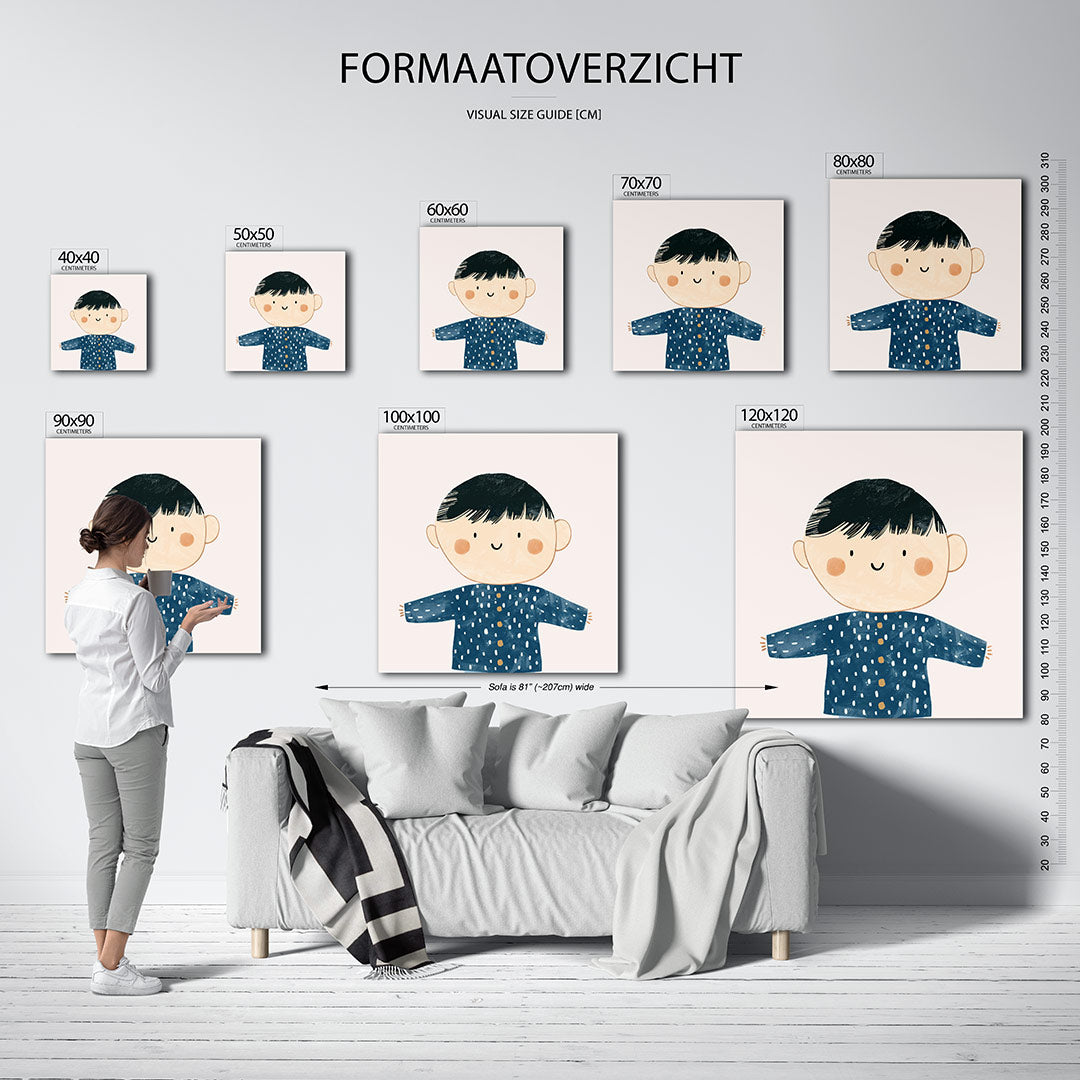 Vrolijk kindportret Kunstwerk