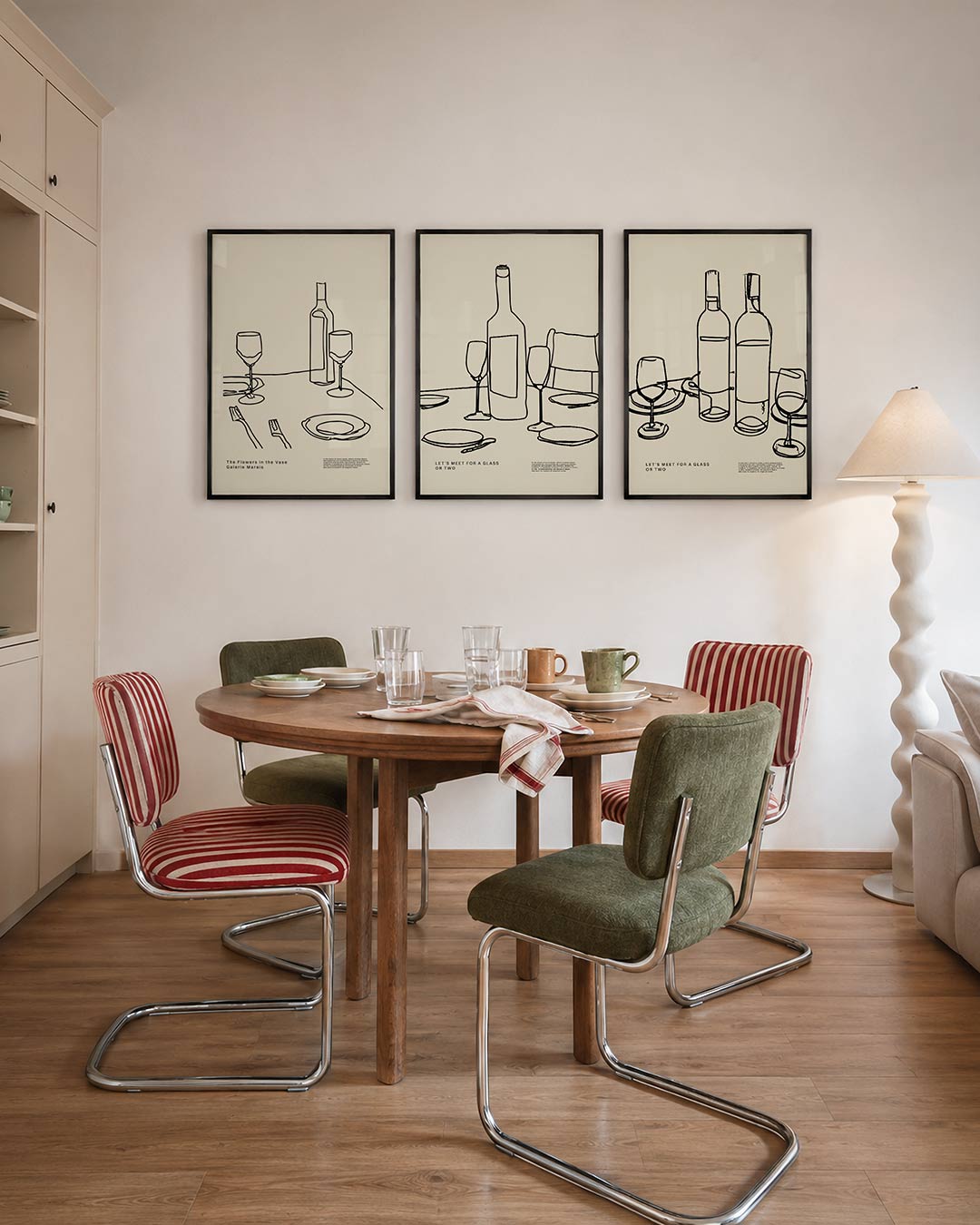 Lijnen en tafereel Posterset