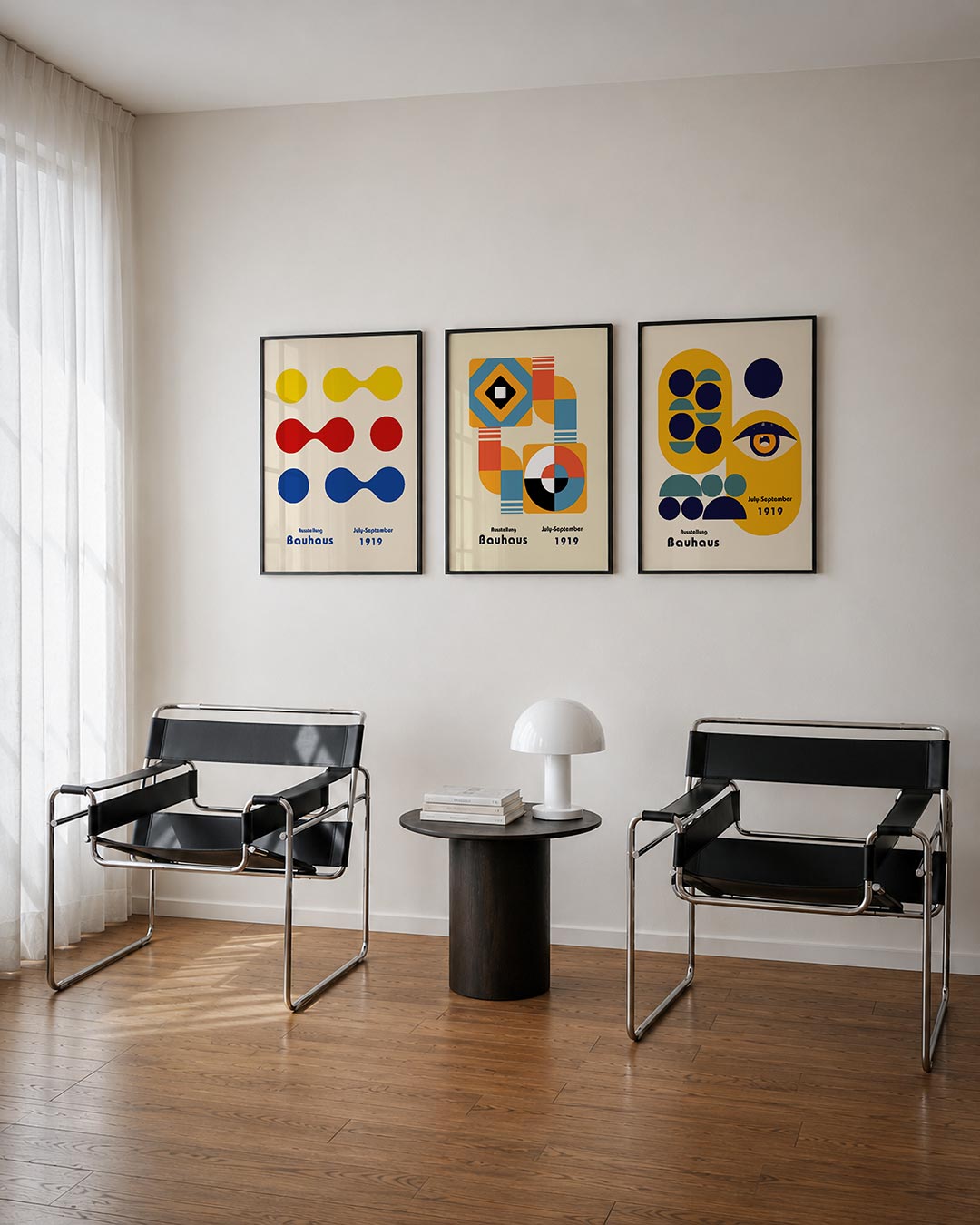 Kleurrijke vormenspel Posterset