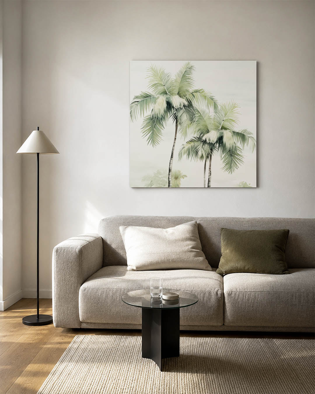 Tropische palmen Kunstwerk