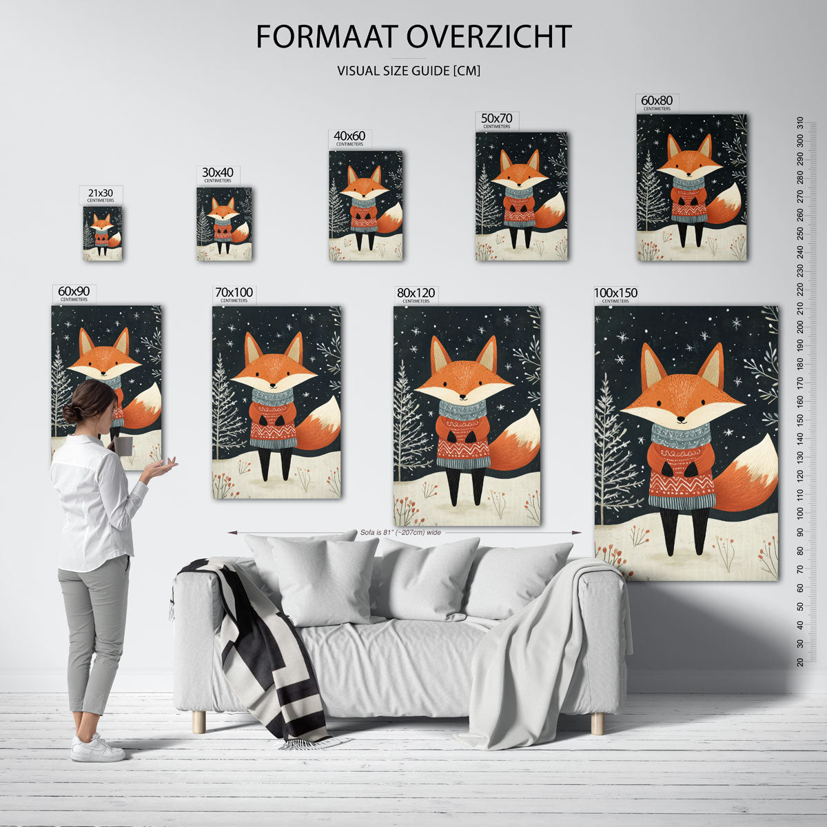 Vos met trui Poster