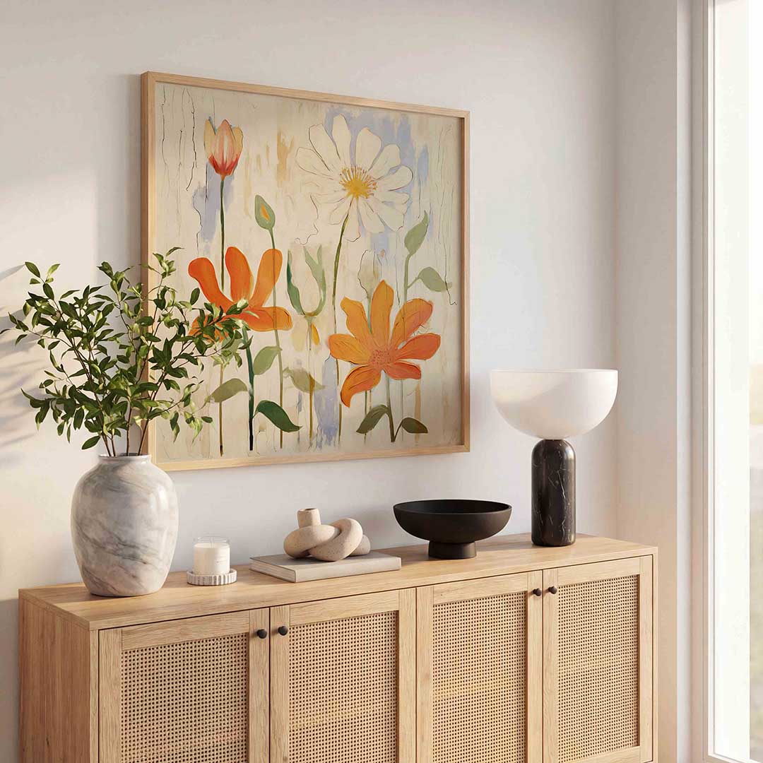 Bloemen en bladeren Poster