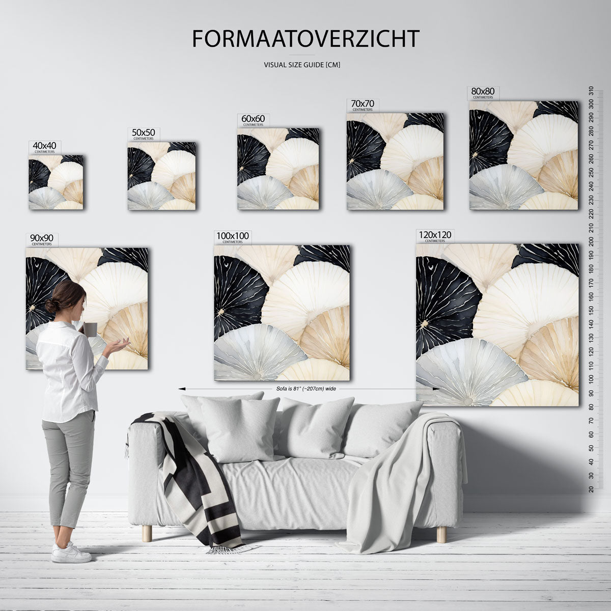 Abstracte schelpen Poster