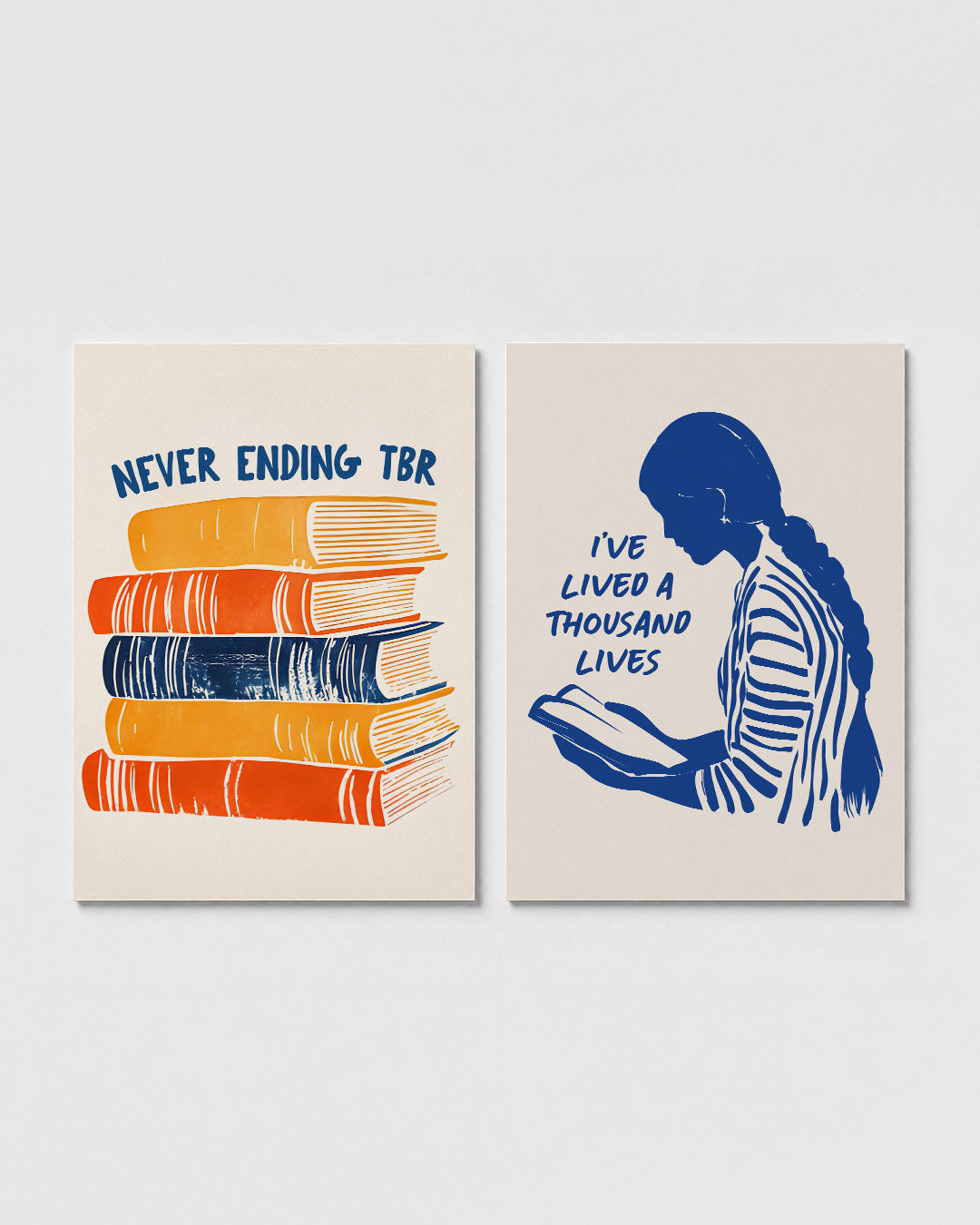 Boekenstapel kleurrijk Posterset