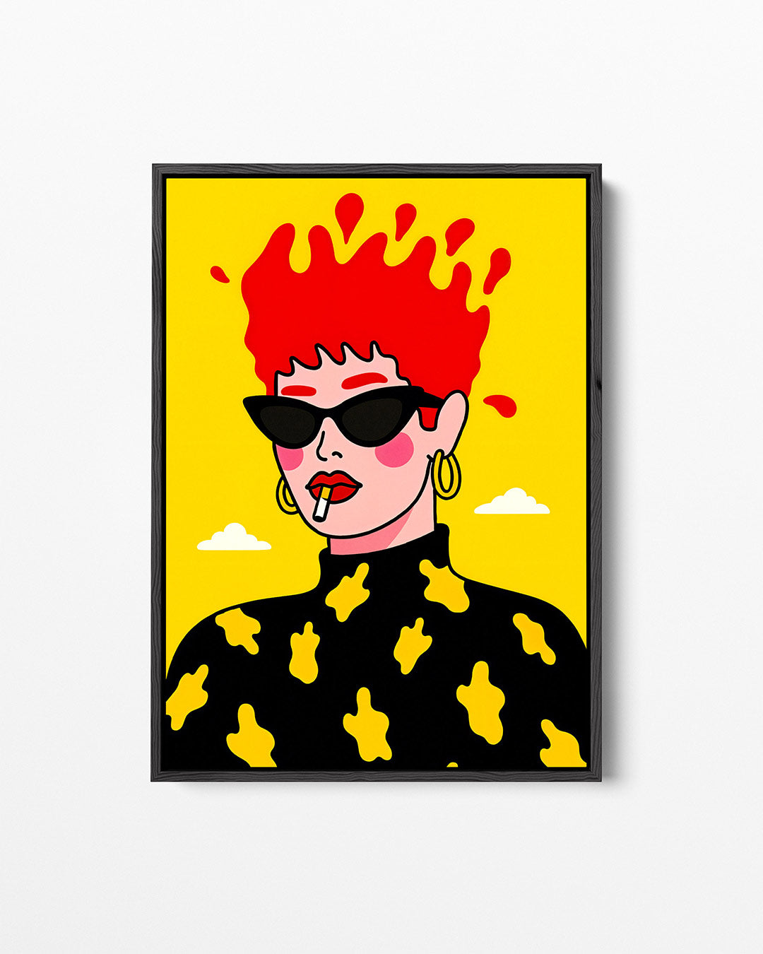 Vrolijke portret illustratie Kunstwerk