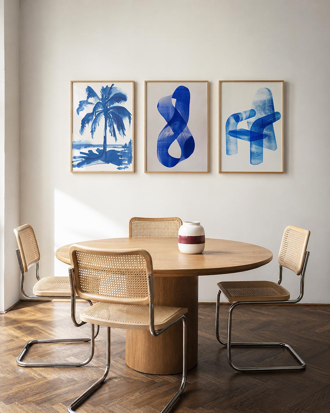 Blauwe palm Posterset