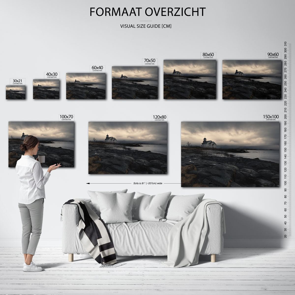 Rustieke kustlandschap Poster
