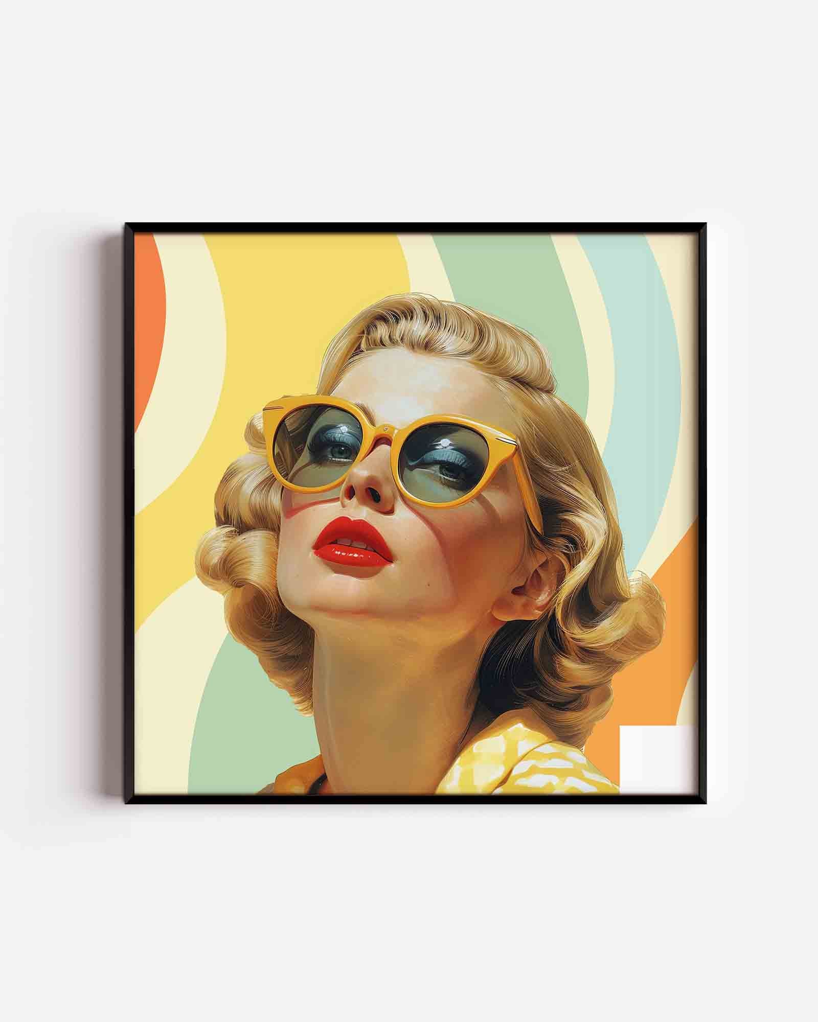 Vrouw met zonnebril Poster