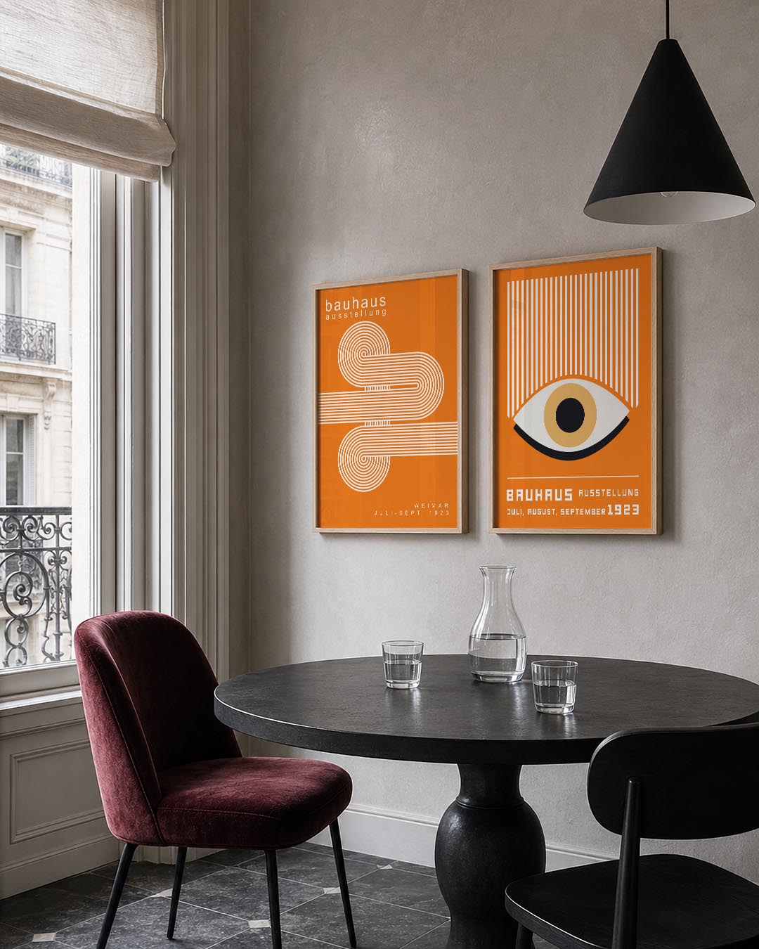 Lijnen en cirkelpatronen Posterset