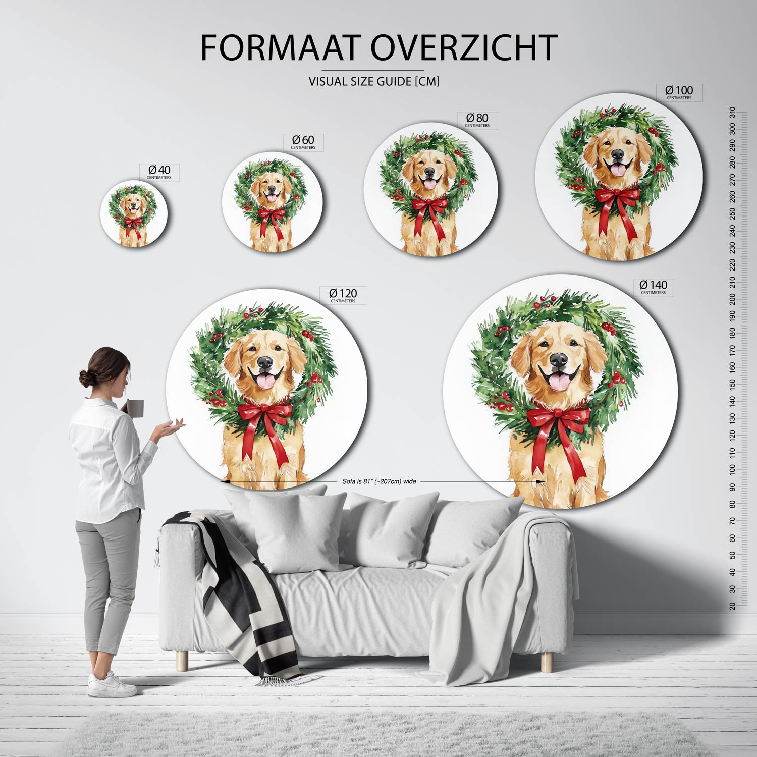 Hond met krans Muurcirkel
