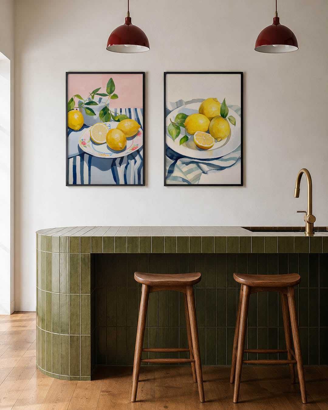Citroen en strepen Posterset
