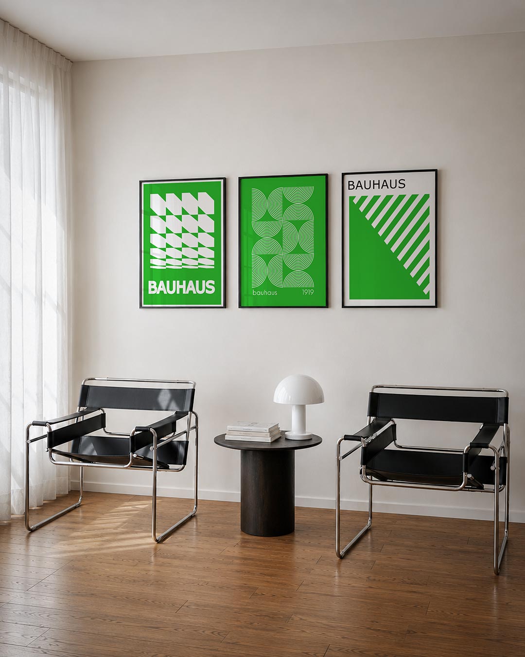 Groene vlakkenritme Posterset