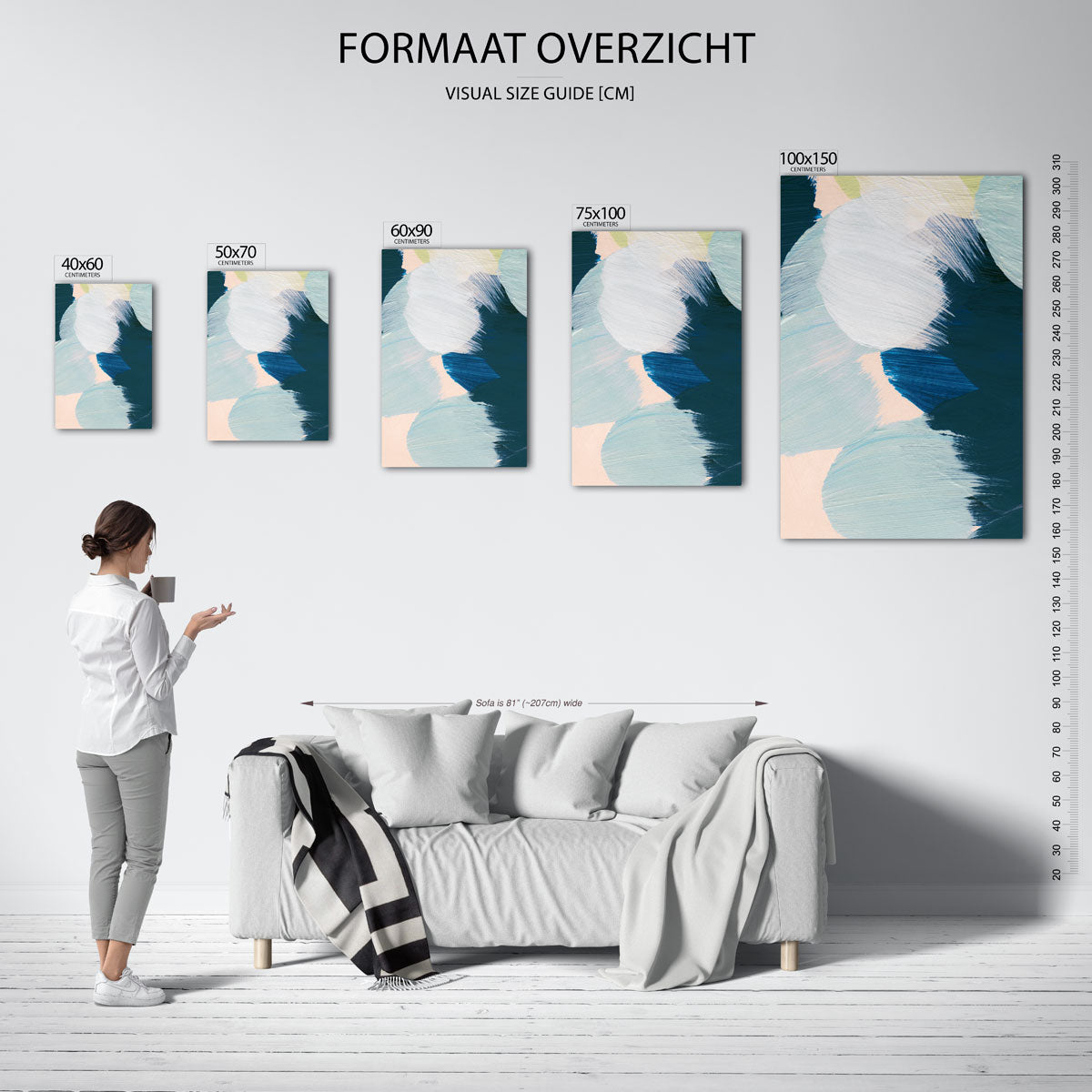 Dynamische kleurvlakken Kunstwerk