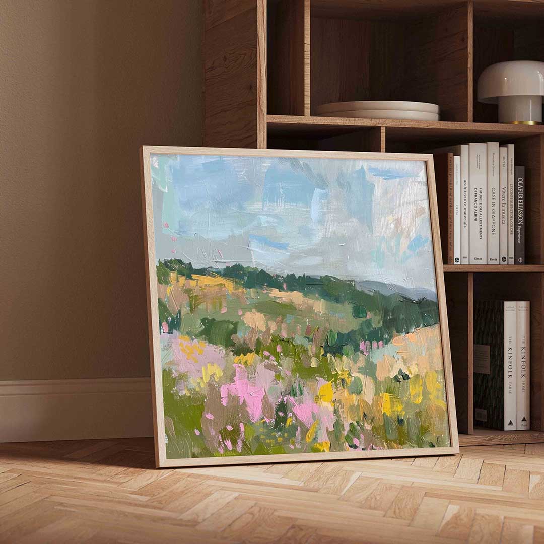 Landschap met bloemen Poster