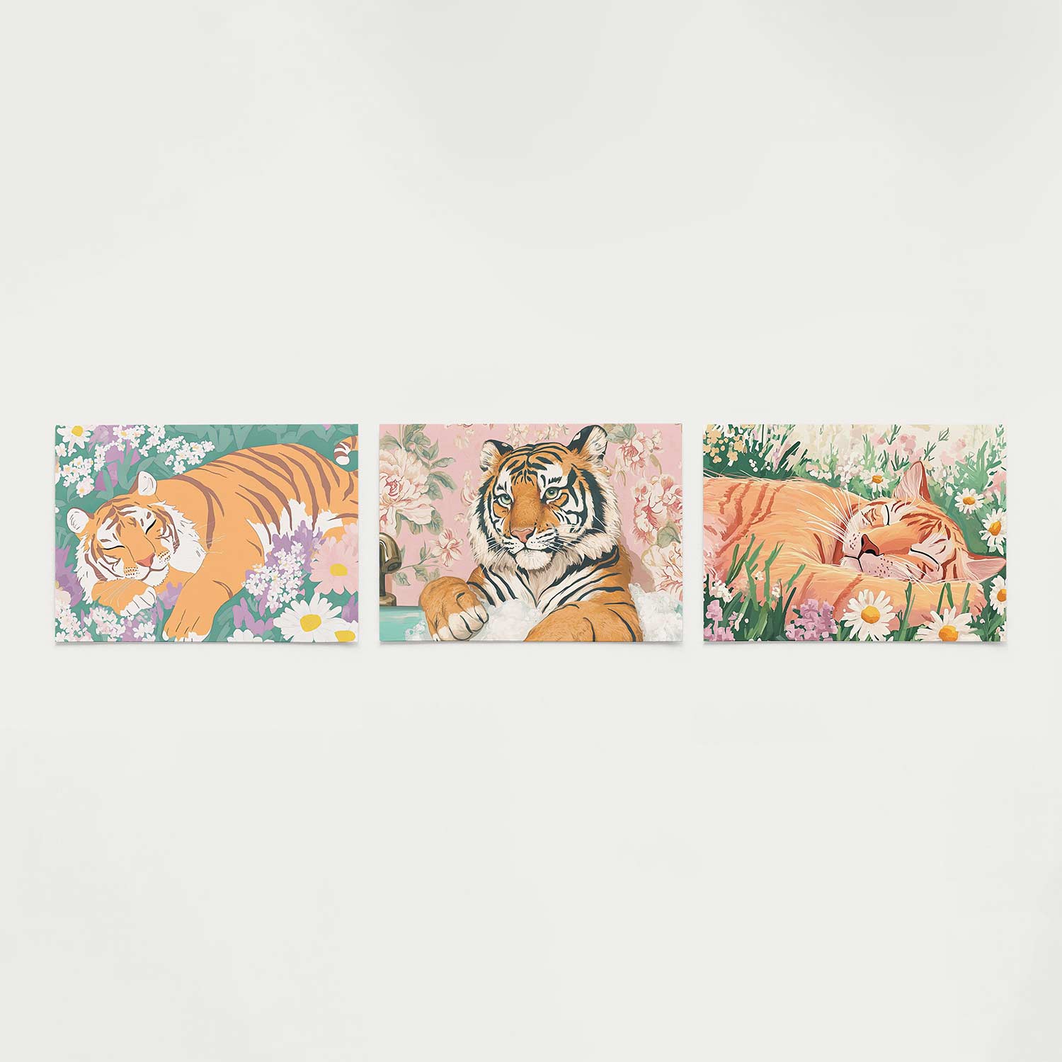 Dromende tijger Posterset