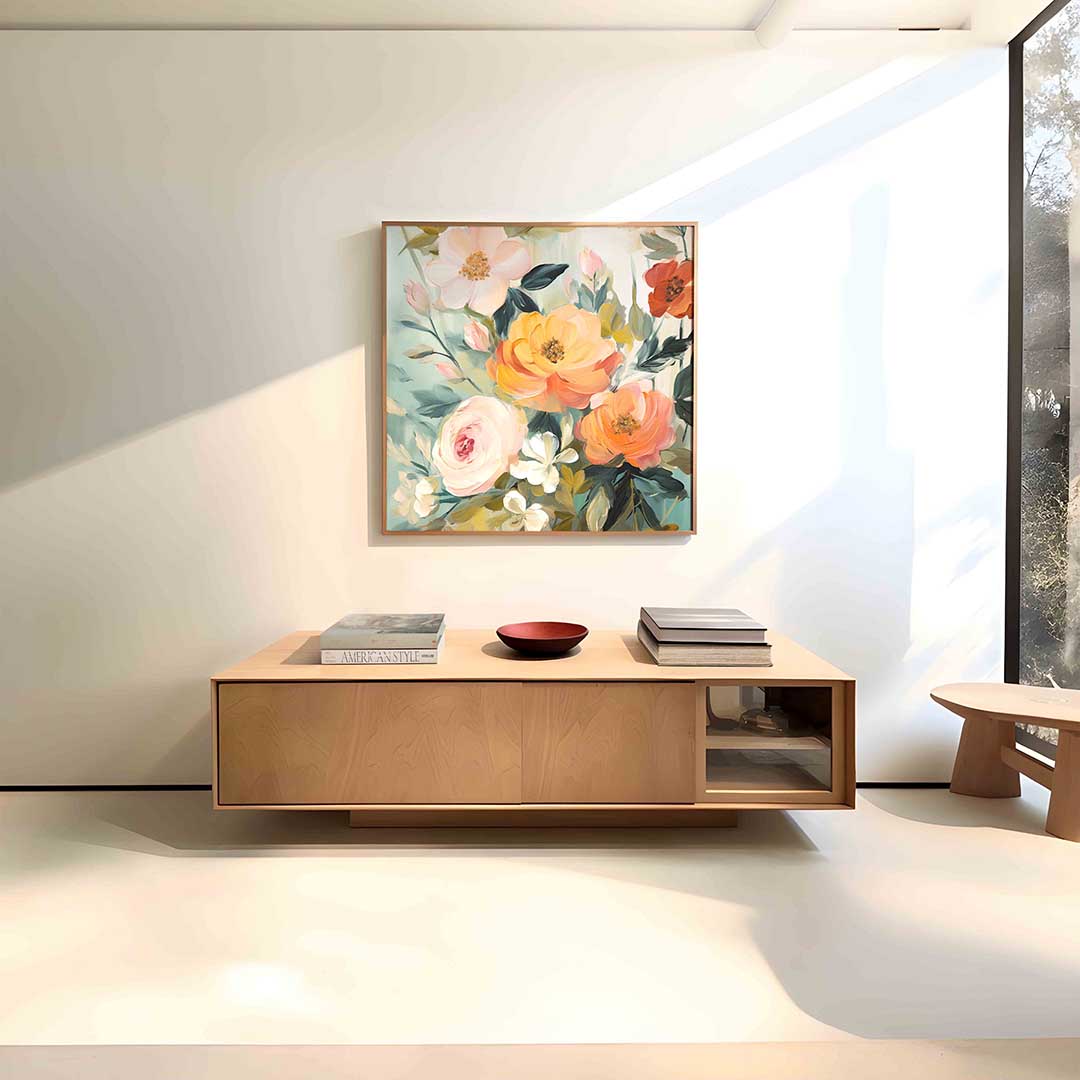 Bloemen in zachte tinten Poster