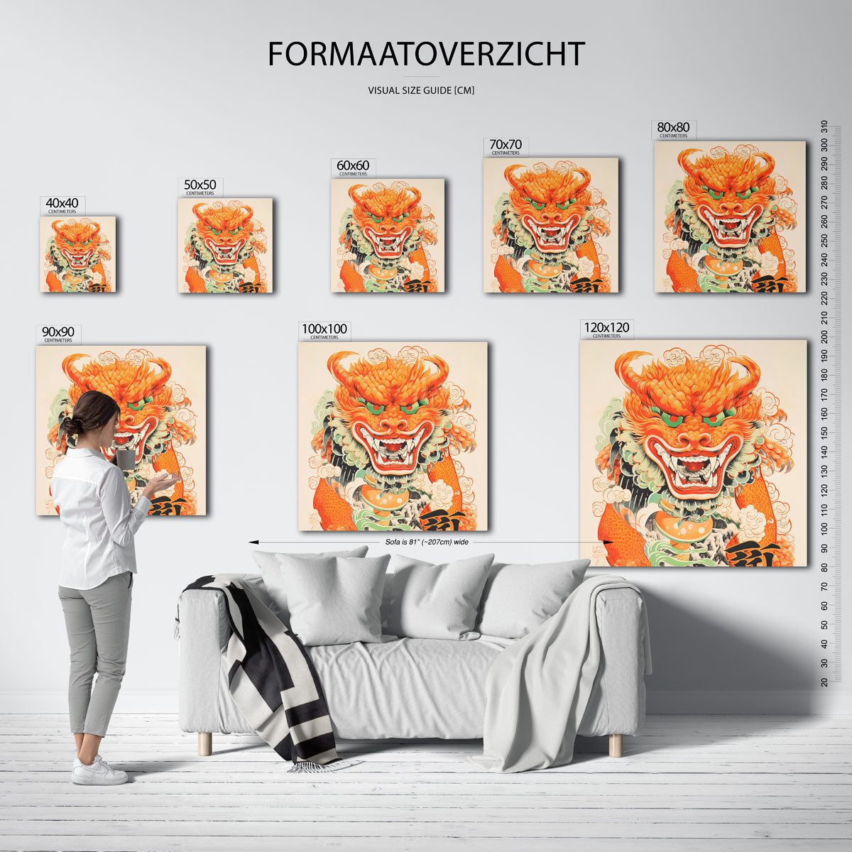 Draak met wolken Poster