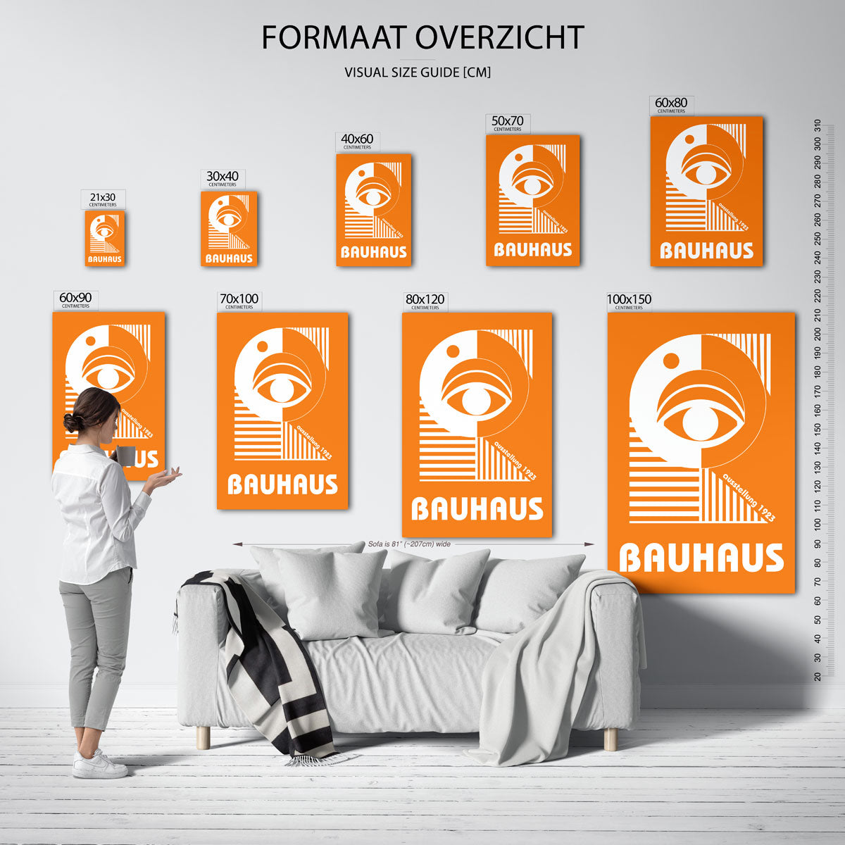 Oog en lijnen Poster
