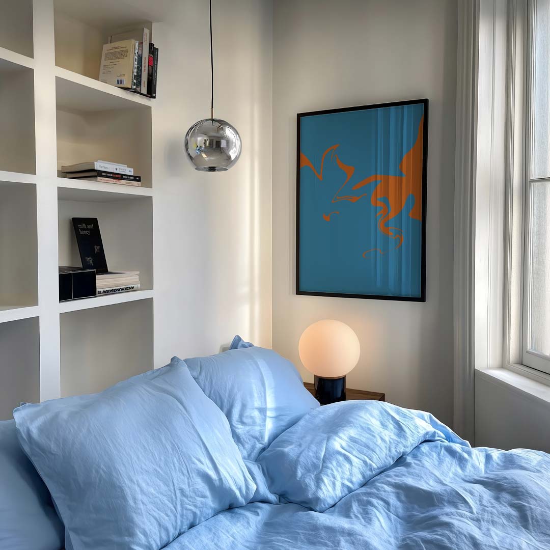 Abstracte Blauwe Vortex Poster-WallArtistic