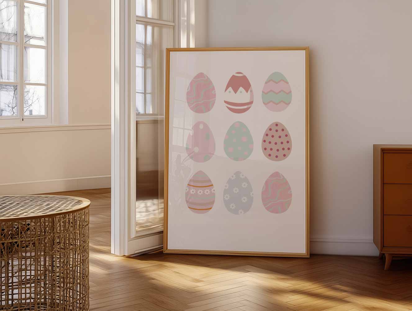 Pastel Paaseieren Poster-WallArtistic