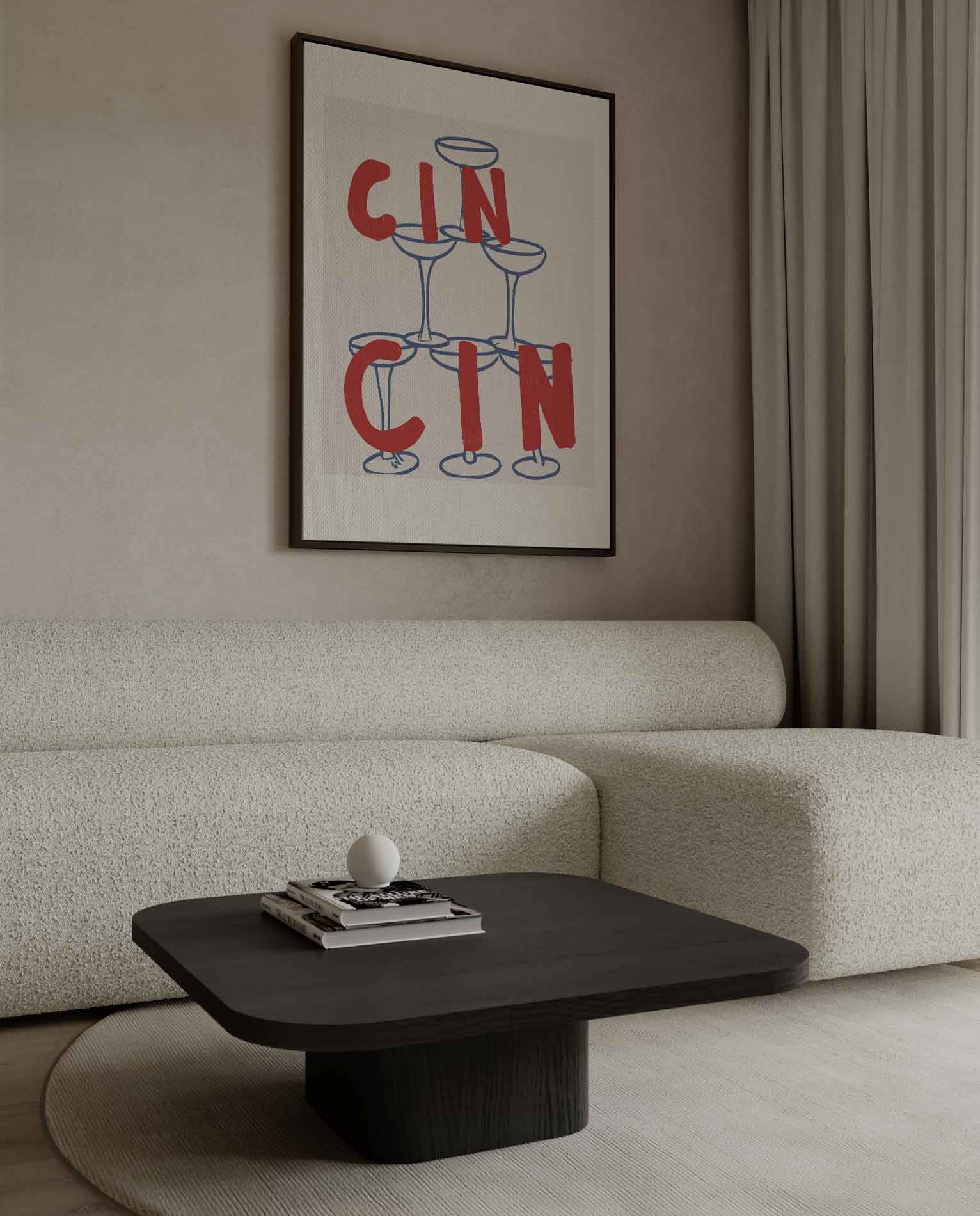 Cin Cin Glazen Toren Kunstwerk-canvas-dibond-plexiglas-wanddecoratie-WallArtistic