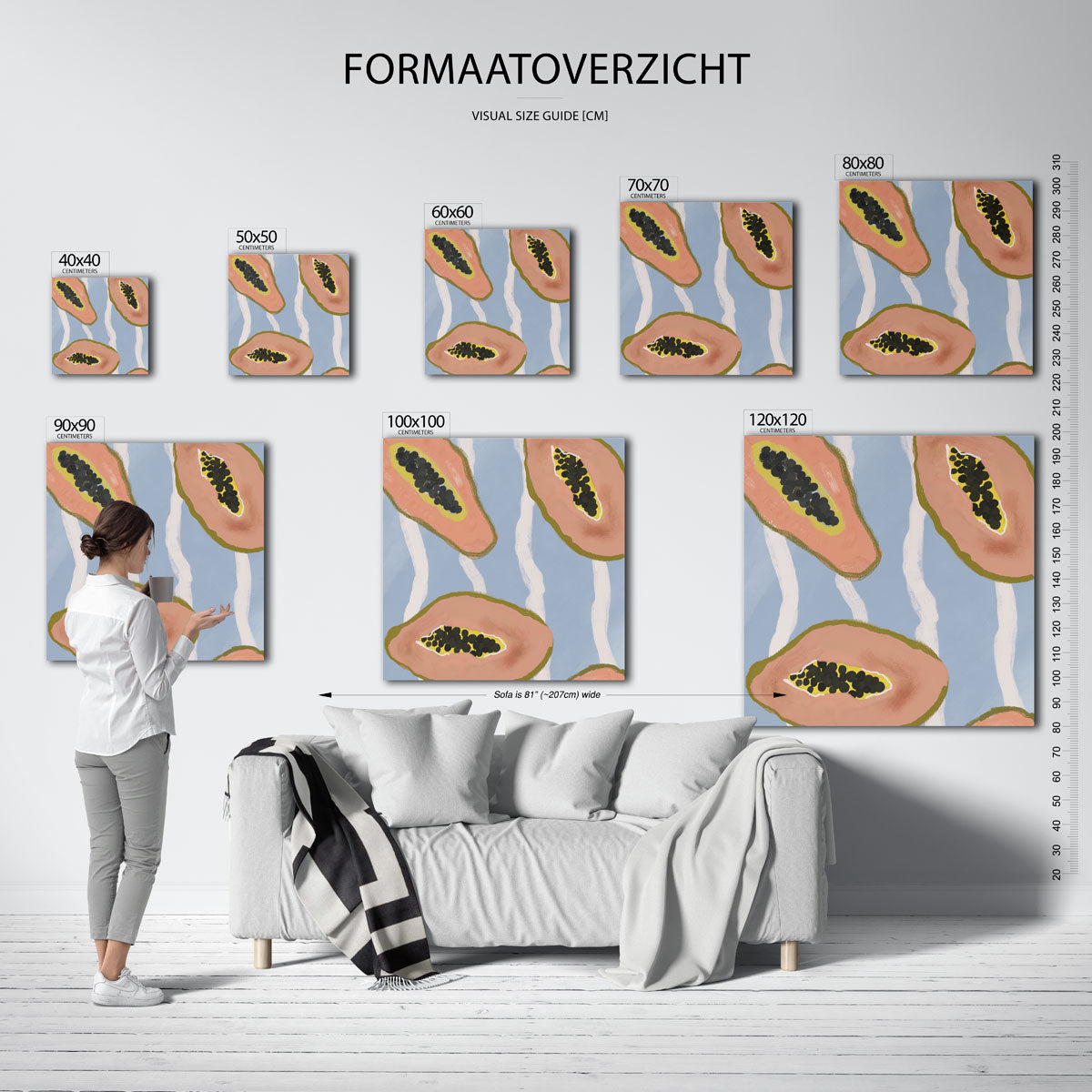 Papaja en zaden Poster